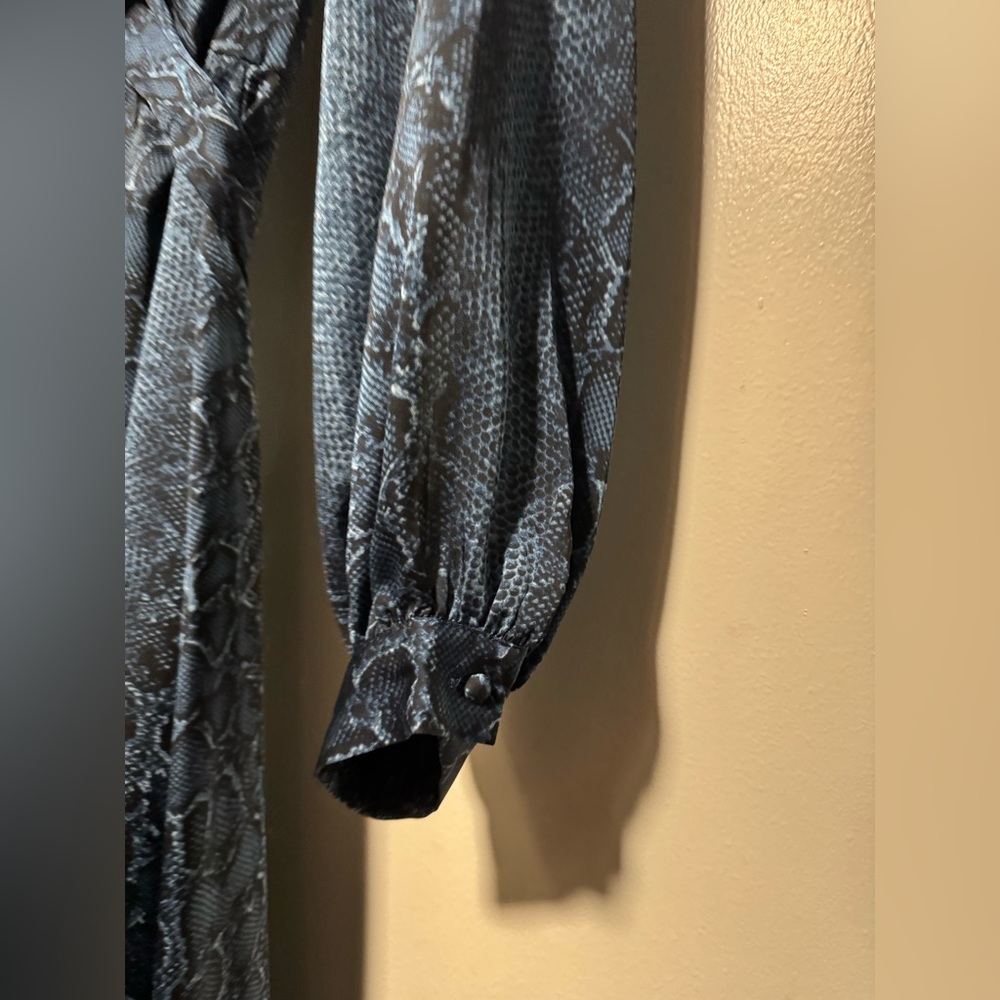 Bcbg Maxazria Pacific Blue Python Embossed Satin … - image 8